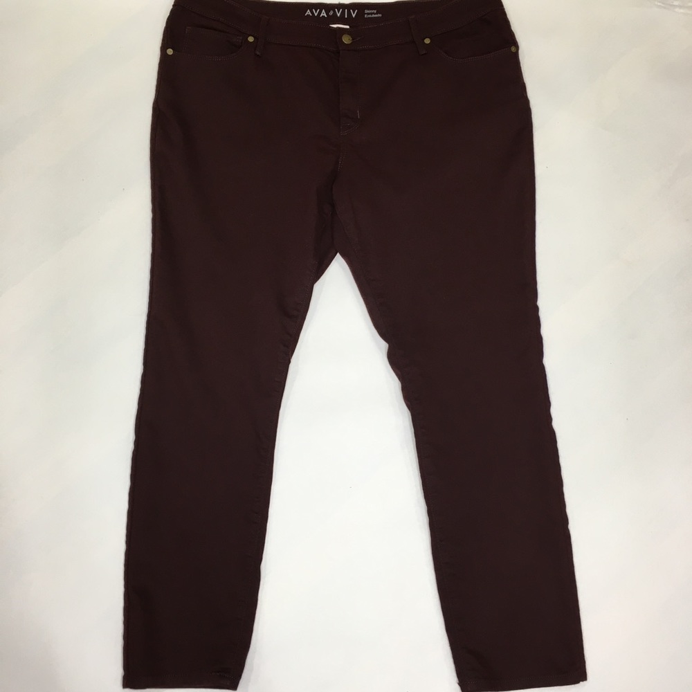 Ava &Viv Skinny Entubabo Mid Rise Stretch …